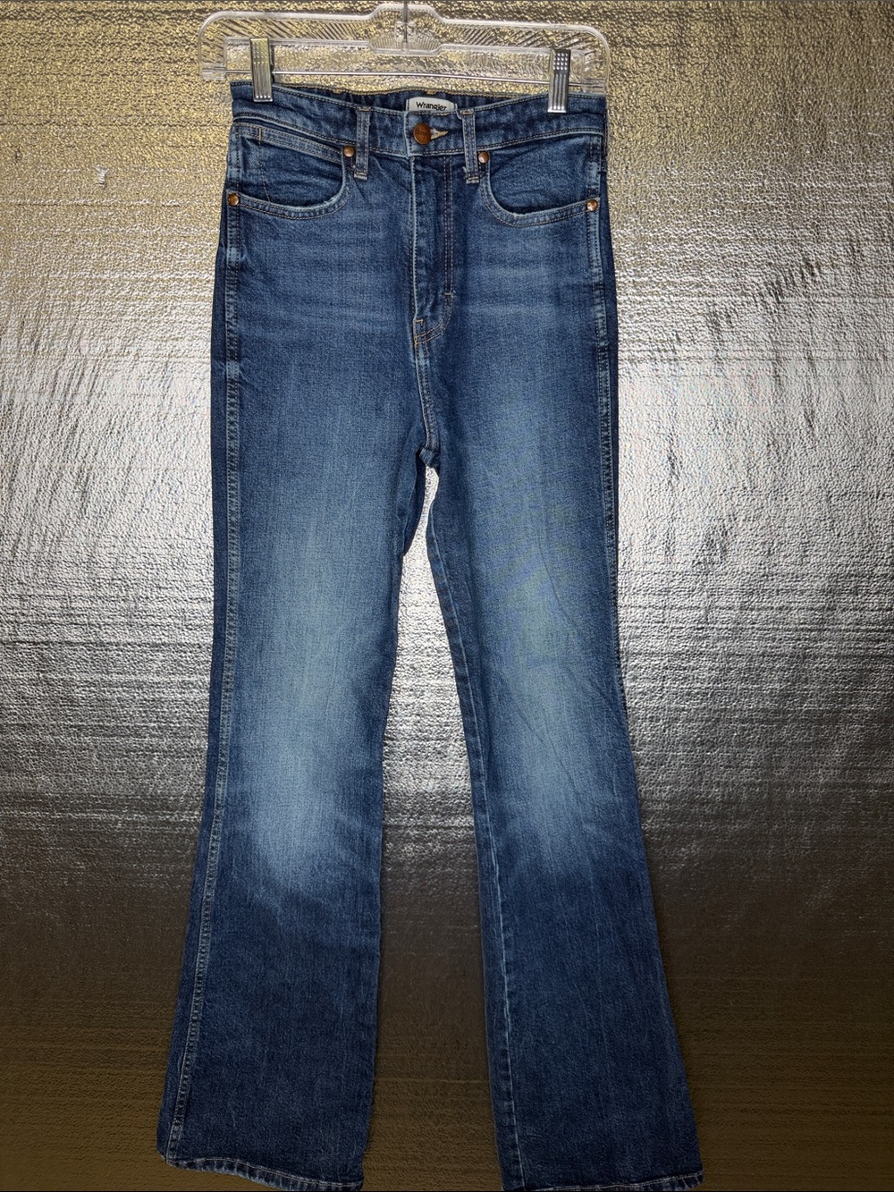 Wrangler Blue High-Rise Flare Jeans